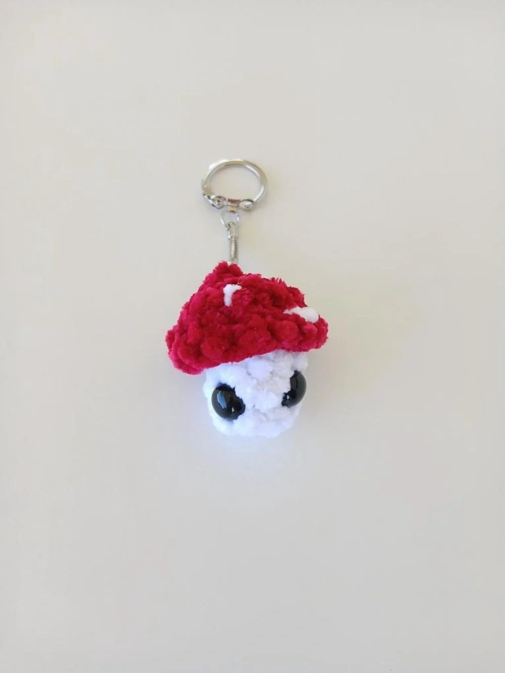 Crochet stuffed mushroom keychain - Picture 2 of 5